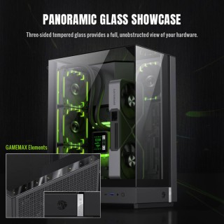 GAMEMAX T20 90 Degree Motherboard Rotation M-ATX PC Case