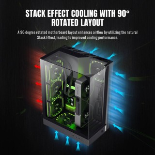 GAMEMAX T20 90 Degree Motherboard Rotation M-ATX PC Case
