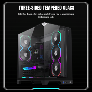 Infinity Pro BK-Tempered Glass PC Case & RGB Lighting Mid-Tower Gaming ...