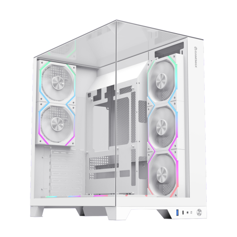 Infinity Pro WH-Tempered Glass PC Case & RGB Lighting Mid-Tower Gaming ...