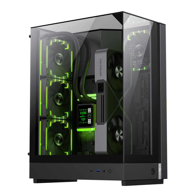 GAMEMAX T20 90 Degree Motherboard Rotation M-ATX PC Case