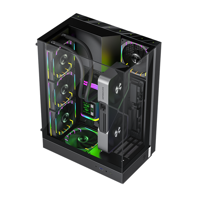 GAMEMAX T20 90 Degree Motherboard Rotation M-ATX PC Case