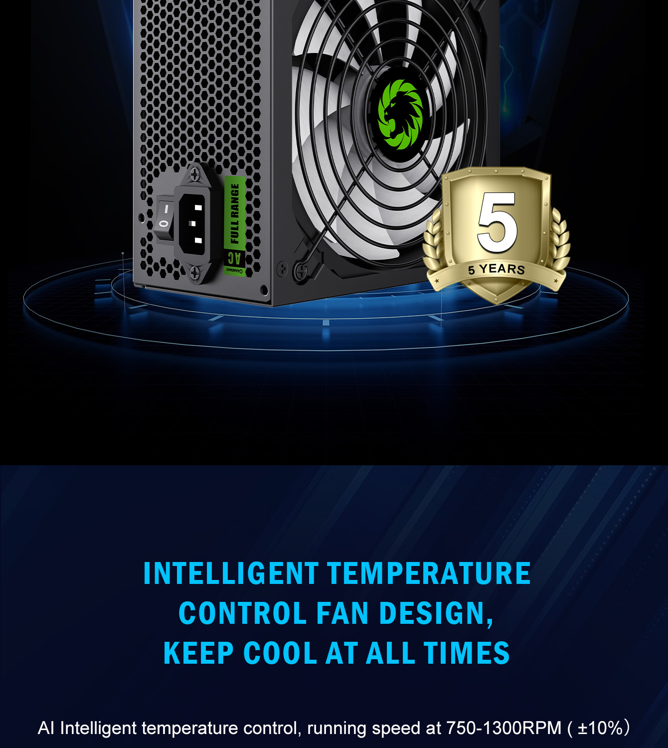 GameMax GP-550 Power Supply 14CM Fan 80 Plus Bronze PSUs