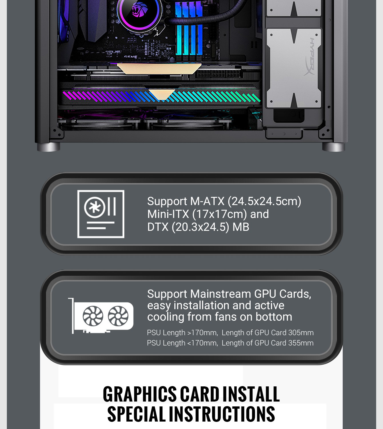Mini Tower Compact design Vertical Airflow
