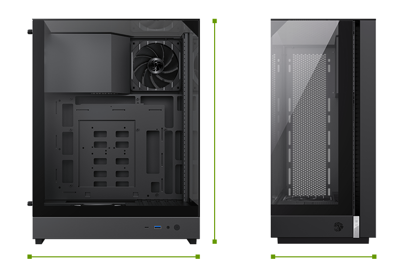 GAMEMAX T20 90 Degree Motherboard Rotation M-ATX PC Case