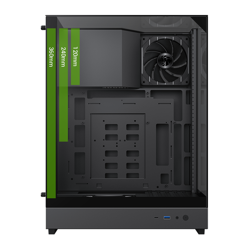 GAMEMAX T20 90 Degree Motherboard Rotation M-ATX PC Case